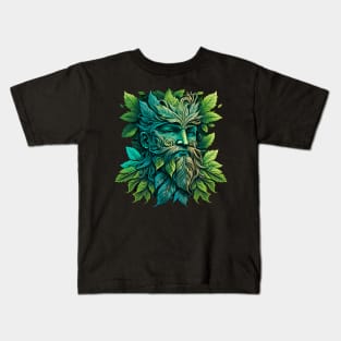 Jack Of The Wood Traditional Pagan Celtic Greenman Kids T-Shirt